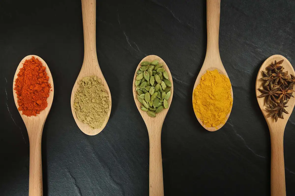 Spices flatlay — food styling photography Dubai
